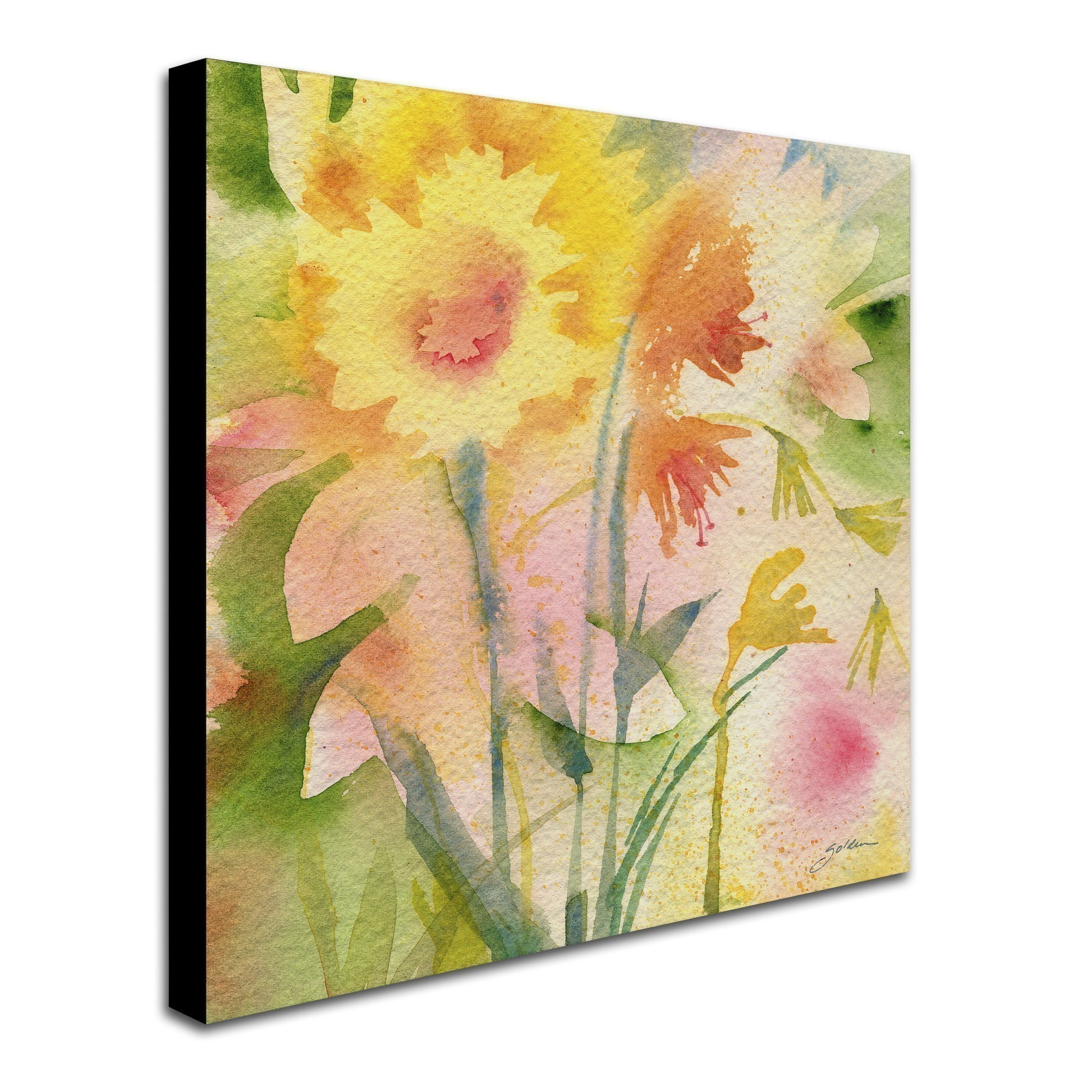 Trademark Art "Garden Green Reflection" Canvas Art by Sheila Golden