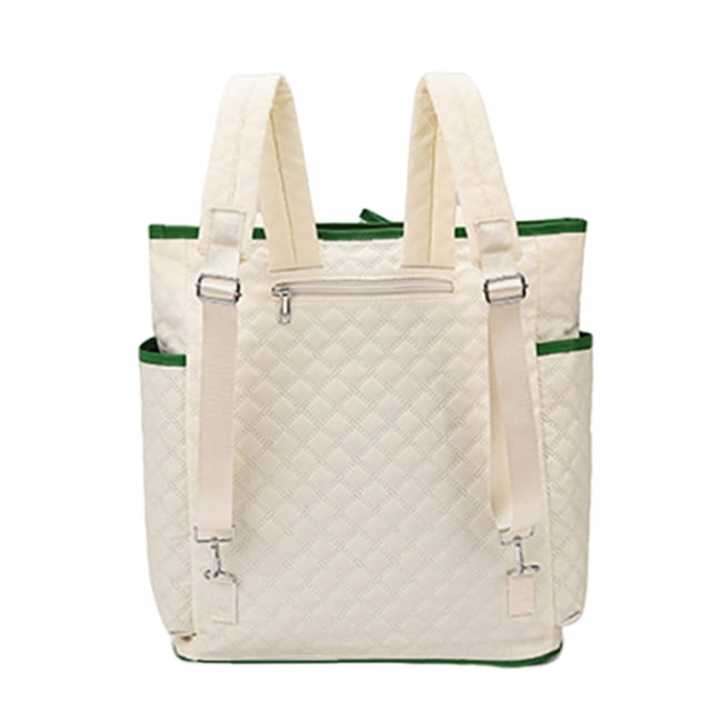 Lipstore Tennis Bag Racket Tote Seperate Compartment Portable Rackets Bag for Gym Man Beige