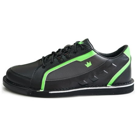 Brunswick Mens Punisher Bowling Shoes Right Hand Wide- Black/Neon Green 11.5 M