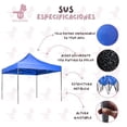 thumbnail image 4 of Toldo Carpa Plegable Reforzada sin Paredes 2x2 m Color Azul, 4 of 5