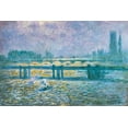 thumbnail image 2 of Monet, Claude 24x17 White Modern Wood Framed Museum Art Print Titled - Charing Cross Bridge I 1902, 2 of 4