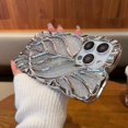 thumbnail image 1 of Luxury Electroplated Leaf Case For iPhone 15 16 Pro Max 15 Plus 14 Pro 13 12Gradient Color Glitter Soft Silicone Dazzling Cover Sliver For iPhone 15 ProMax, 1 of 6