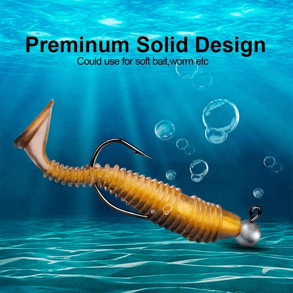 50Pcs Jig Head Hooks Crank Fishing Hook Lead Lure Soft Hard hook 1.8g-3.5g