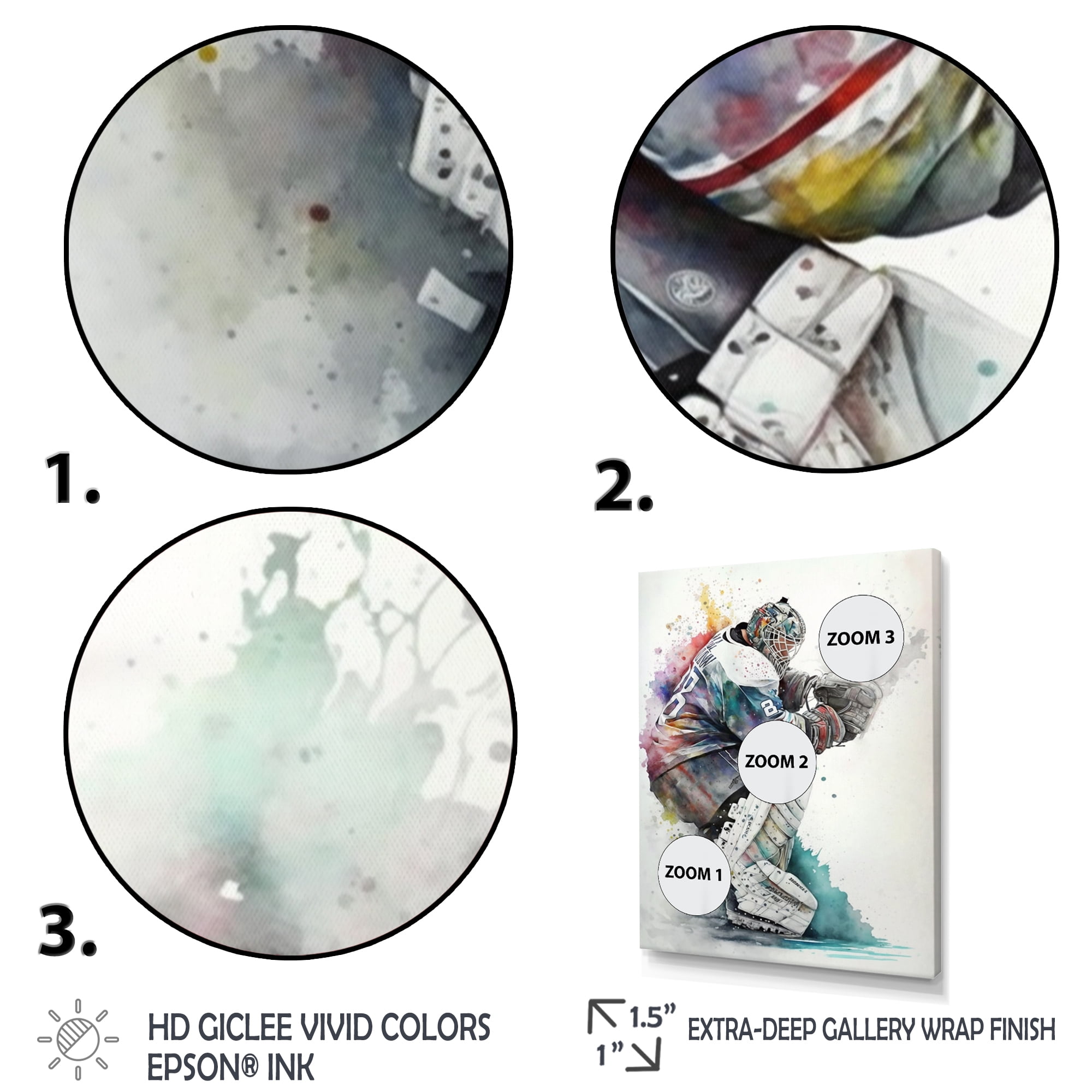 Designart Hockey Goalie During Game IV Canvas Wall Art