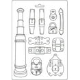thumbnail image 2 of Stamperia Soft Maxi Mould 8.5"X11.5"-Belts & Fasteners, Lady Vagabond, 2 of 2