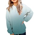 thumbnail image 4 of Likimi Child Toddler Girls Hoodies Gradient Solid Color Hooded Sweatshirt For Girls Long Sleeve Everyday Wear Fashionable Pullover Size 11-12 Years, 4 of 5