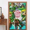 thumbnail image 4 of The Legend of Zelda Tri Force Heroes Door Curtain Drape Split Doorway Curtain Room Window Hallway Closet Privacy Partition Curtain Kitchen Door Decoration 34x56in, 4 of 7
