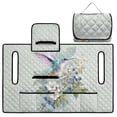 thumbnail image 4 of COEQINE Golf Cart Seat Towel Quilted Protective Cover with Carrying Handle, Universal Fit 51.2x30.3 Inch, 4 Front Pockets, Fits for Most 2 Seats Club Car, Hummingbird Berry Floral, 4 of 8