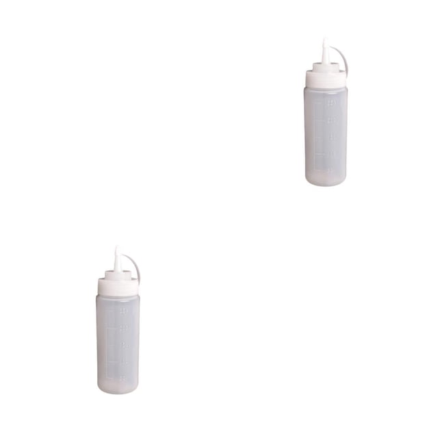 Matsuzay Botella de escala exprimible Condimento Cocina Dispensador para hornear Blanco 2Conjunto