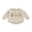 Apricot, variant on FeMereina Baby Girls Romper Long Sleeve Crew Neck Embroidery Letters Bodysuit Casual Daily Clothes