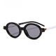 thumbnail image 3 of Gafas de sol con montura ovalada punk europea y americana, gafas lisas con personalidad retro a la moda, gafas de protección solar para PC, 3 of 5