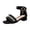 Black, variant on lnmuld Girls Fashionable Sandals with Pearl Lace Detailing, Thick Heel & Open Toe Summer Design Color:Black,Size:12-12.5 Years
