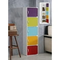 thumbnail image 6 of Hodedah 5-Shelf, 5-Door Multi-purpose Cabinet, Rainbow, 6 of 8