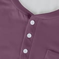 thumbnail image 5 of GrmtClth Henley Shirts for Men Casual Fit Long Sleeve Button Up T-Shirts Hombre Lightweight Pullover Shirt with pocket Dark Purple S, 5 of 6