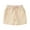 Beige, variant on Hiijoy Toddler Boys Knit Shorts Solid Plain Elastic Waist Drawstring Shorts, Sizes 1-7