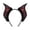 Red, variant on Womens Bat Wing Ear Headband with Furry Trim Sheer Mesh Brim Halloween Costume Party Hair Accessory Black
