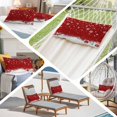 thumbnail image 6 of Red Christmas Pillow Covers, Linen Long Throw Pillow Case, Snowflake Winter Xmas Ball Holiday Pillow Protector Decorative Cushion Cover for Living Room/Bedroom 12" x 20", 6 of 8