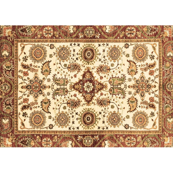 Ahgly Company Indoor Rectangle Oriental Brown Traditional Area Rugs, 5' x 7'