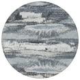 thumbnail image 5 of HomeRoots 612511 8 ft. Gray & Silver Round Abstract Washable Indoor & Outdoor Area Rug, 5 of 5