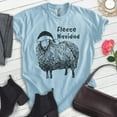 thumbnail image 2 of Fleece Navidad T-shirt, Unisex Women's Men's Shirt, Funny Christmas Xmas Feliz Navidad Sheep, Heather Light Blue, Large, 2 of 6