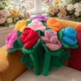 thumbnail image 4 of Realistic Plush Rose Stuffed Toy, Soft Long Stem Flower Plush Pillow Decor for Valentine's Day Gift, 4 of 5