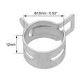 thumbnail image 3 of Uxcell 18mm Silver Tone Steel Band Spring Clamp for Fuel Line Silicone Hose 10 Pack, 3 of 5