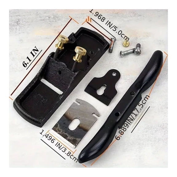 Wood Planer Hand Tool - Double Line Planing Tool with Adjustable Blade for Woodworking, Furniture Making, Smoothing & Shaping Wood Surfaces