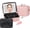 Pink, variant on Makeup  with LED Light Mirror,12 Inch Professional Portable Travel  Organizer Bag with Adjustable Dividers, USB , Large Capacity, Ideal for Travel,  for Women Girls