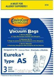 AirSpeed AS1051A AirSpeed AS1050 15 Vacuum Bags for Eureka AS1051A 