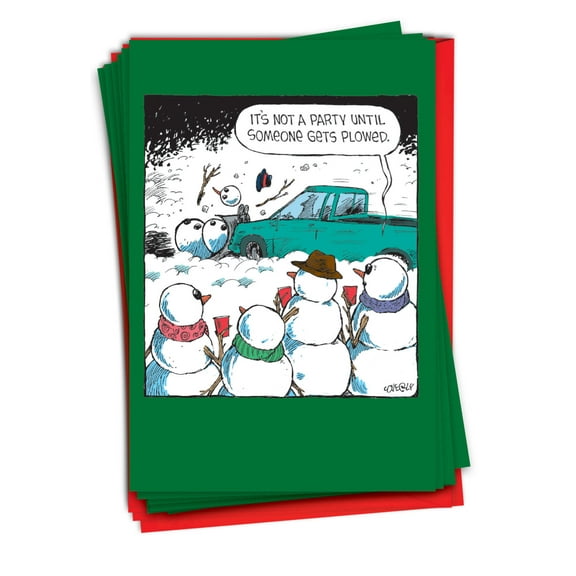 NobleWorks, Plowed - 12 Funny Christmas Cards Boxed - Bulk Set, C10744XSG-B12x1