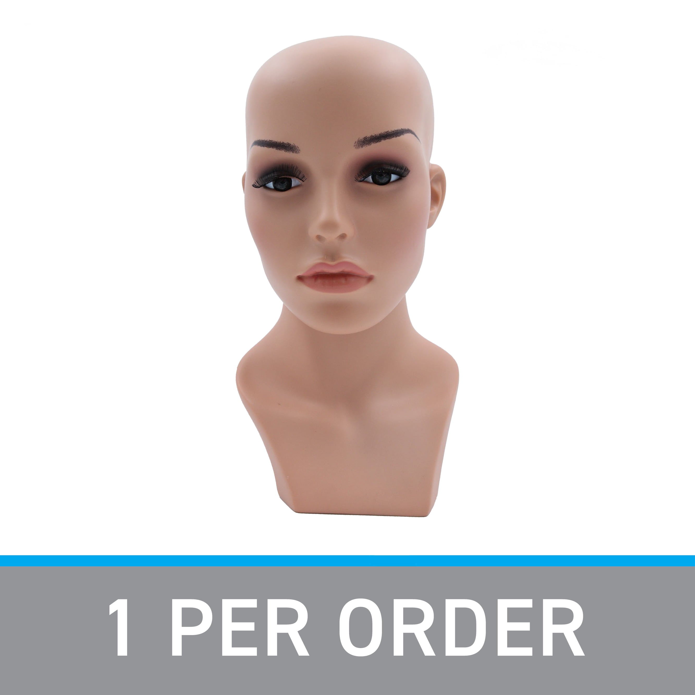 SSWBasics Female Plastic Mannequin Head - Height 13½"  Head Circumference 21"