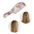 thumbnail image 6 of Unique Bargains 1 Pc Women Durable Marble Texture Large Tooth Comb Purple Acetate Sheet, 6 of 6