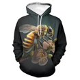 thumbnail image 2 of Sudadera con capucha de abeja en forma de panal para hombre, sudadera con estampado 3D, sudadera informal holgada de talla grande, ropa de calle de diseñador, ropa para hombre, 2 of 4