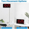 thumbnail image 5 of Digital Wall Clock, 9 Inch LED Digital Clock with 12/24h, Big Numbers, Small Silent Wall Claw BlackRed Letters, 5 of 5