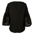 thumbnail image 5 of Women's Petite Laser-Cut Bell-Sleeve Top-PB-PS, 5 of 5