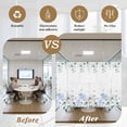 thumbnail image 5 of Eucalyptus Flower Window Privacy Film, Sage Green Leaf Blue Floral Watercolor Static Cling UV Sun Blocking Heat Control Window Tint, Non-Adhesive One Way Windows Privacy Cover 17.7''x78.7'', 5 of 7