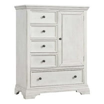 Pemberly Row Modern / Contemporary Wood Chifferobe Brushed White
