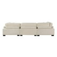 thumbnail image 5 of Lexicon Traverse 4-Piece Corduroy Fabric Modular Sectional in Beige, 5 of 9