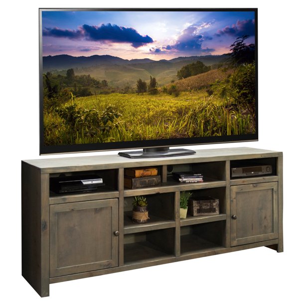 Bridgevine Home 84 Inch Fully Assembled Rustic TV Stand for TV's up to