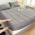 thumbnail image 4 of Tgbvmt Fitted Mattress Protector Cover, Winter Warm Breathable Non-Slip Quilted Protective Bed Sheet, Skin-Friendly Cotton for Comfort, Easy to Wash, Soft and Durable Mattress Cover for All Seasons, 4 of 6
