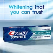 Crest Toothpaste, 3D White Adv Deep Clean Whitening Toothpaste, 3.3 oz
