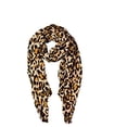 thumbnail image 1 of Peach Couture Lightweight Summer Fashion Crinkled Leopard Scarves, 1 of 1
