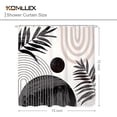 thumbnail image 5 of Abstract Black Boho Mid Century Shower Curtain for Bathroom Decor 72Wx72H Inches Modern Tropical Plant Leaf Minimalist Geometric Pink Arch Aesthetic Fabric Waterproof Polyester 12 Pack Hooks, 5 of 6