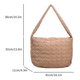 thumbnail image 2 of Bolso bandolera para mujer Bolso de hombro acolchado informal Bolso de compras (Caqui), 2 of 9