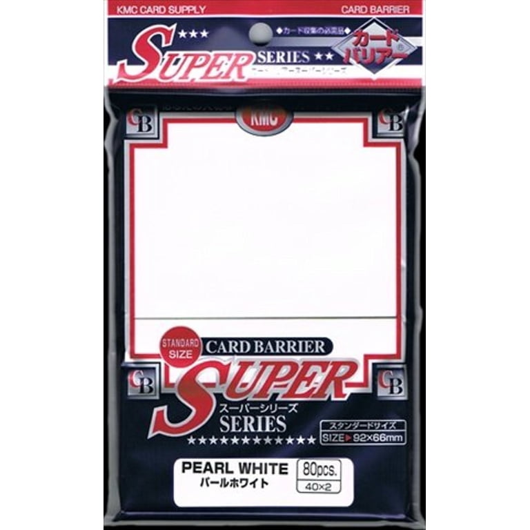 card barrier sleeves Super Series Pearl White Card (80 Count) sleeving inside standard outer protectors Perfect Barrier Mini Card Sleeves