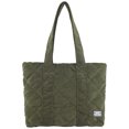 thumbnail image 1 of Bolso de hombro acolchado para mujer bolso acolchado Simple de pana bolso de compras para exteriores para mujer, 1 of 9