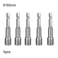 thumbnail image 4 of Youkk 5 Pieces Nut Driver Home Garage Shank Bit Electric Pneumatic Screwdriver Impact Drivers Bits Carpenter Tools 8x65mm, 4 of 6
