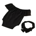 thumbnail image 2 of Newborn Baby Girls Lace Off Shoulder Romper Ruffle Outfits Clothes, 2 of 6
