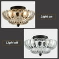 thumbnail image 4 of Art Decor Semi Flush Mount Ceiling Light Ribbed Glass Ceiling Light Fixture, 4 of 6