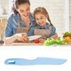 thumbnail image 5 of Juegos de cocina para niños, utensilios de cocina seguros para niños de plástico real para frutas, lechuga, bordes dentados, platos, accesorios culinarios de corte, azul claro Inevent HA059690-07B, 5 of 7